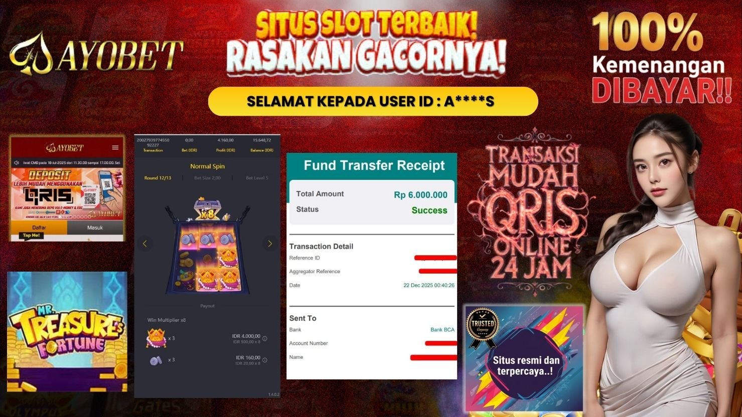 AYOBET JACKPOT SLOT MR. TREASURE'S FORTUNE